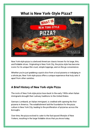 What is New York-Style Pizza