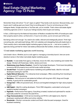 Real Estate Digital Marketing Agency