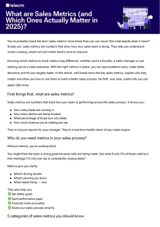 Sales Metrics