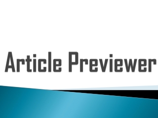 Article Previewer