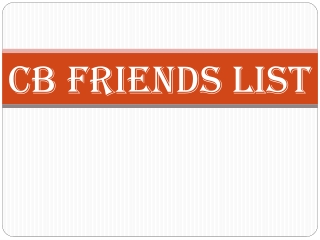 CB Friends List