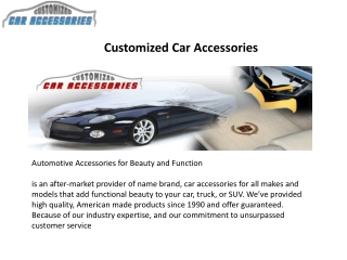 Truck and SUV Accessories Offered on CarAccessories.com Newl