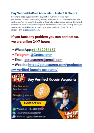 Buy Verified KuCoin Accounts – Instant & Secure