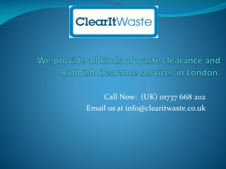 London Waste Collection, Waste Removal, Waste Clearance Lond