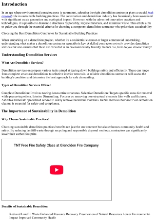 Choosing the Best Demolition Contractor for Sustainable Building Practices