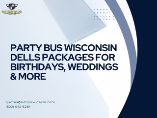 Party Bus Wisconsin Dells Packages for Birthdays, Weddings & More