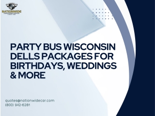 Party Bus Wisconsin Dells Packages for Birthdays, Weddings & More
