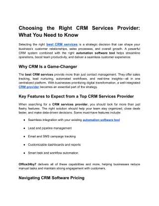 Choosing the Right CRM Services Provider_ What You Need to Know
