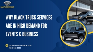 Why Black Truck Services Are in High Demand for Events & Business