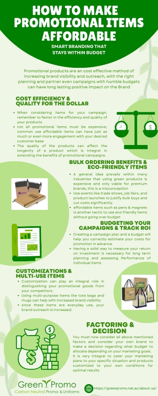 How to make promotional items affordable