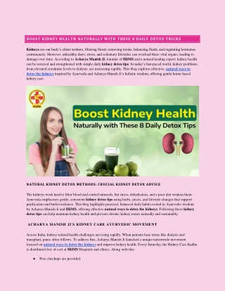 Boost Kidney Health Naturally with These 8 Daily Detox Tricks (1)