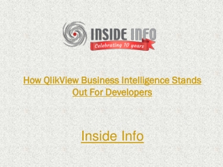 How QlikView Business Intelligence Stands Out For Developers