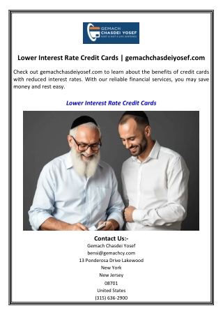 Lower Interest Rate Credit Cards  gemachchasdeiyosef.com