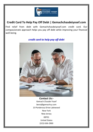 Credit Card To Help Pay Off Debt  Gemachchasdeiyosef.com