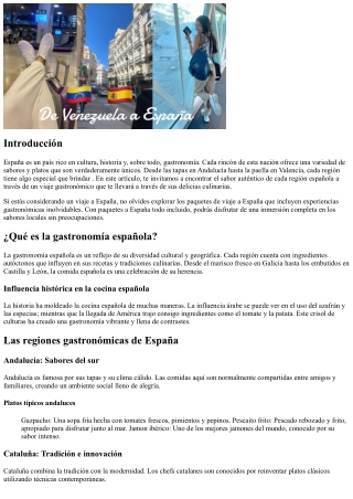 Conoce el gusto genuino de cada región española