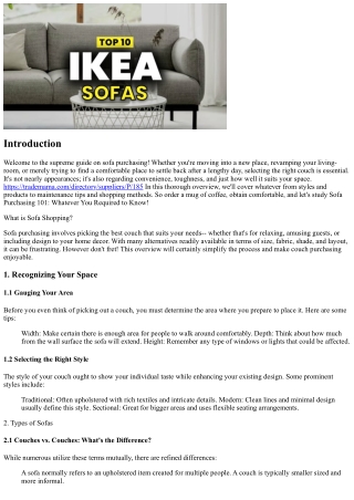 Couch Purchasing 101: Everything You Need to Know