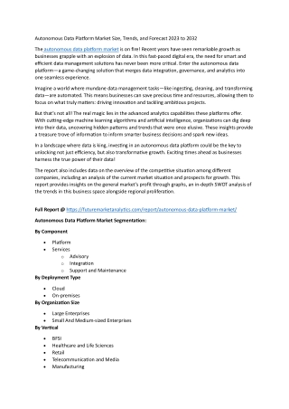 Autonomy as a Service: Rethinking the Future of Data Infrastructure