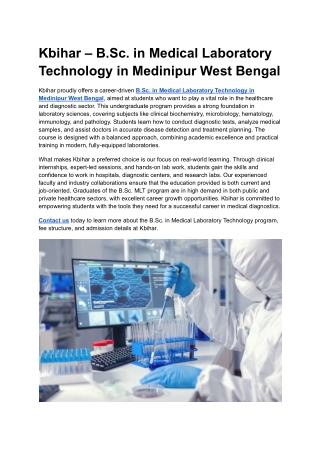 Kbihar – BHA Course Fees In West Bengal (2)