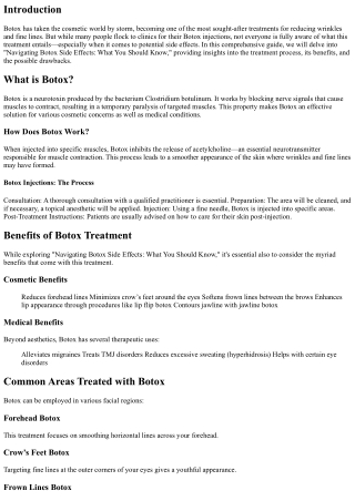 Navigating Botox Side Effects: What You Should Know