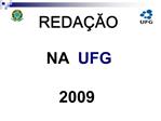 REDA AO NA UFG 2009