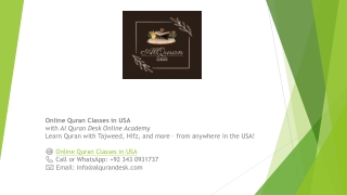 Online Quran Classes in USA