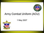 Army Combat Uniform ACU
