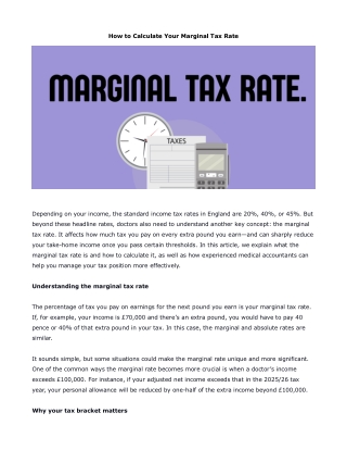 How to Calculate Your Marginal Tax Rate