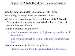 Chapter 14-2. Schottky diode I-V characteristics