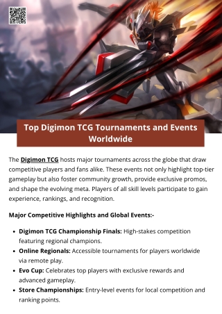 Top Digimon TCG Tournaments and Events Worldwide