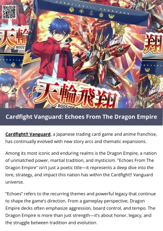 Cardfight Vanguard: Echoes From The Dragon Empire