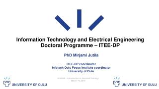 Information Technology and Electrical Engineering Doctoral Programme – ITEE-DP