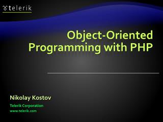 Object-Oriented Programming with PHP