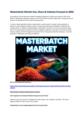 Masterbatch Market