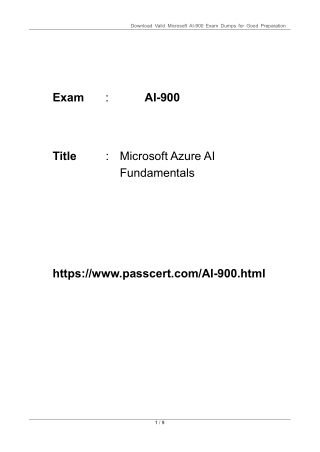 Updated AI-900 Microsoft Azure AI Fundamentals Dumps 2025