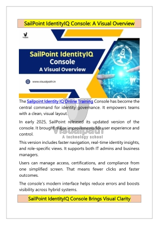 Sailpoint Identity IQ Online Training Sessions by Experts