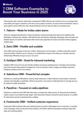 7 CRM software examples to boost your business in 2025