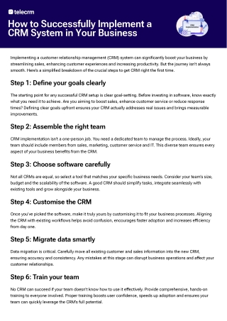 How to successfully implement a CRM system in your business (1)