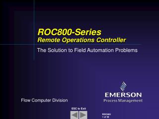 ROC800-Series Remote Operations Controller