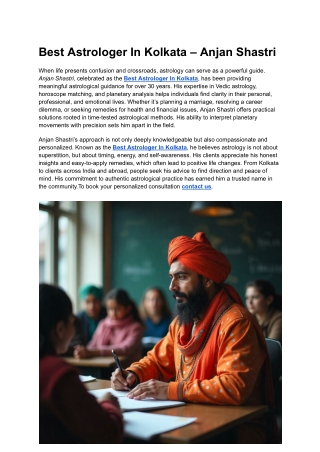Best Astrologer In Kolkata – Anjan Shastri (8)