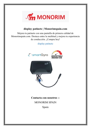 display patinete | Monorimspain.com