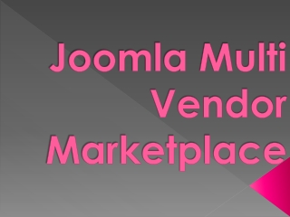 Joomla Multi Vendor Marketplace