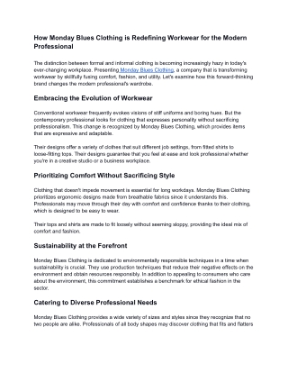 Shop Stylish & Comfortable Monday Blues Clothing Online