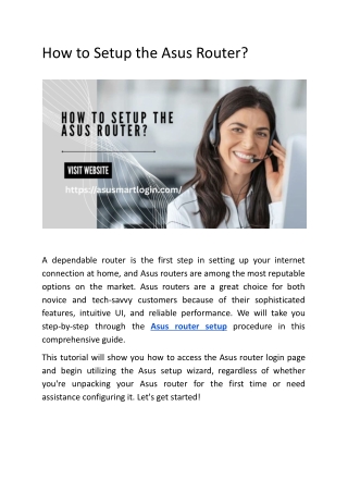 How to Setup the Asus Router