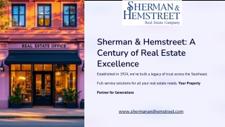 Sherman & Hemstreet A Century of Real Estate Excellence
