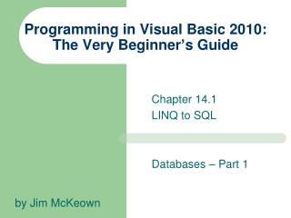 Programming in Visual Basic 2010: The Very Beginner’s Guide