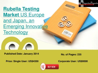 Rubella Testing Market to Grow in US, Europe and Japan Resea