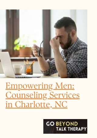 Professional Men Issues Counseling in Charlotte