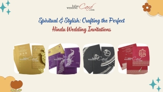 Spiritual & Stylish Crafting the Perfect Hindu Wedding Invitations