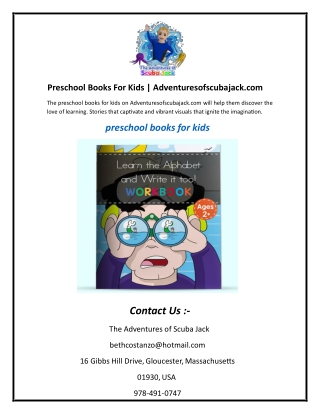 Preschool Books For Kids  Adventuresofscubajack.com