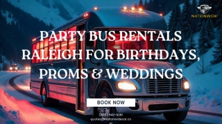 Party Bus Rentals Raleigh for Birthdays, Proms & Weddings